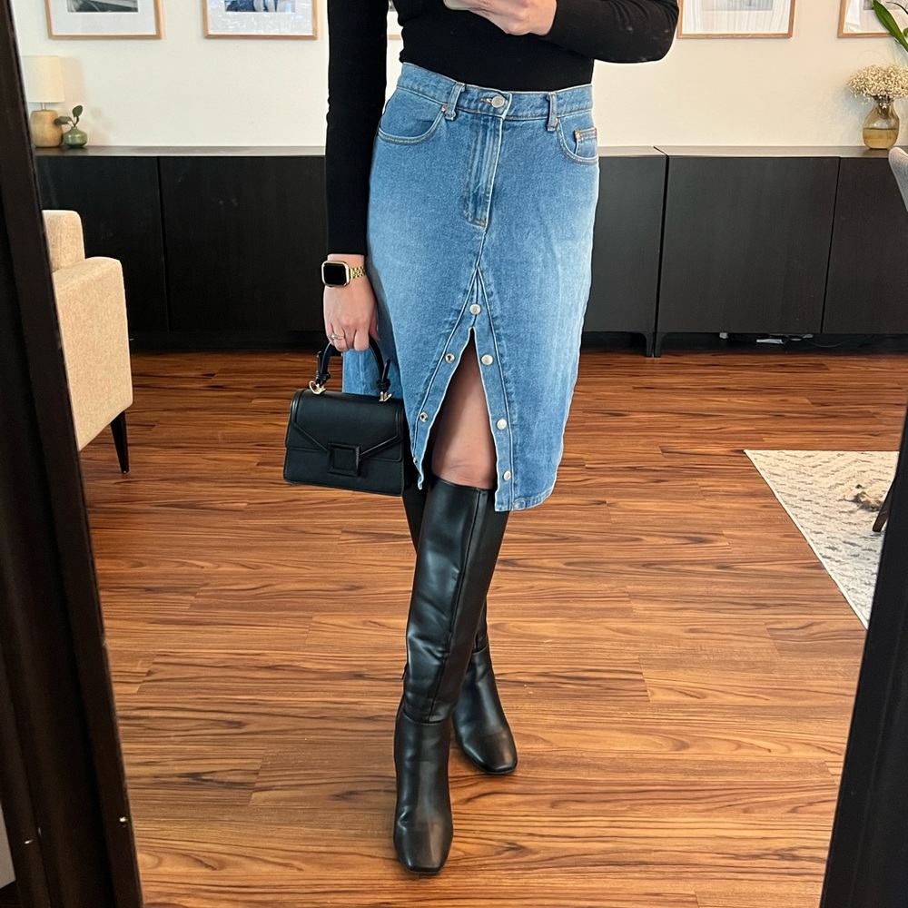 Vintage Paris Blues Denim Skirt - Size 5